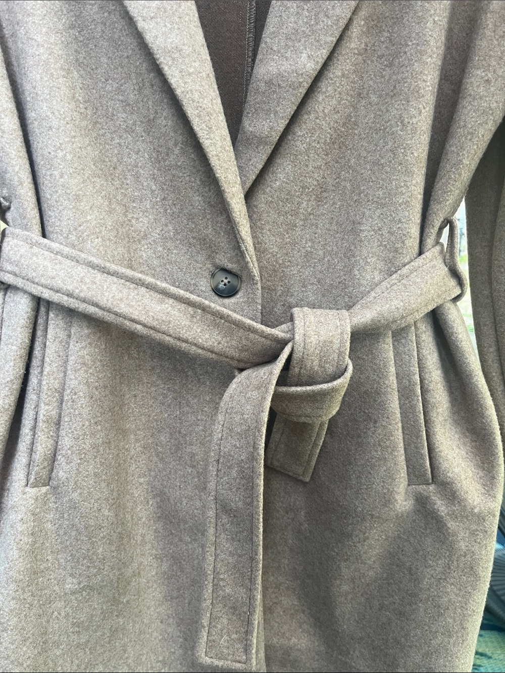Love For Humanity NWT Black Label Wool-Like Midi Trench Coat Mauve M 22” p2p - Picture 6 of 17